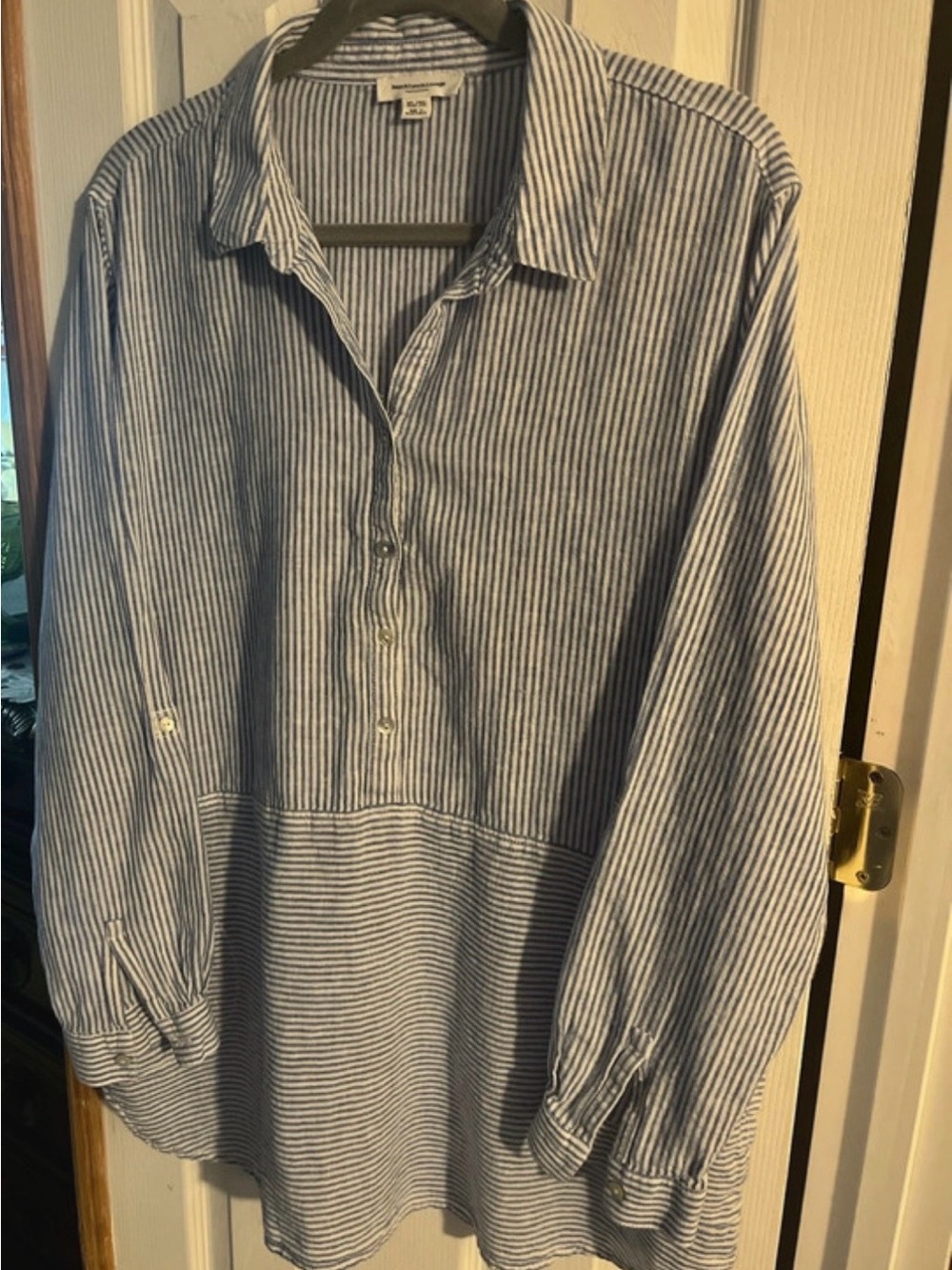 Beach Lunch Lounge Women's Button-Front linen Blend XL